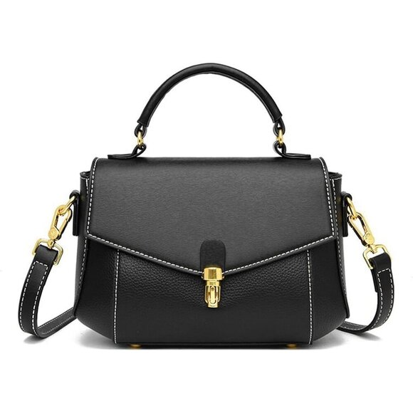 Leather Crossbody Bag for Women Roomy Organizer Removable Straps